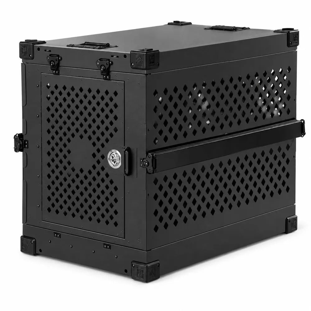 Impact Collapsible Dog Crate Heavy Duty Travel Aluminum Kennel Black 34