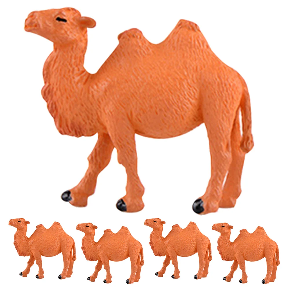 5 Pcs Miniature Camel Figurines Resin Craft Animal Statues Desktop Decorations Vivid Style Safe Material Festive Gifts