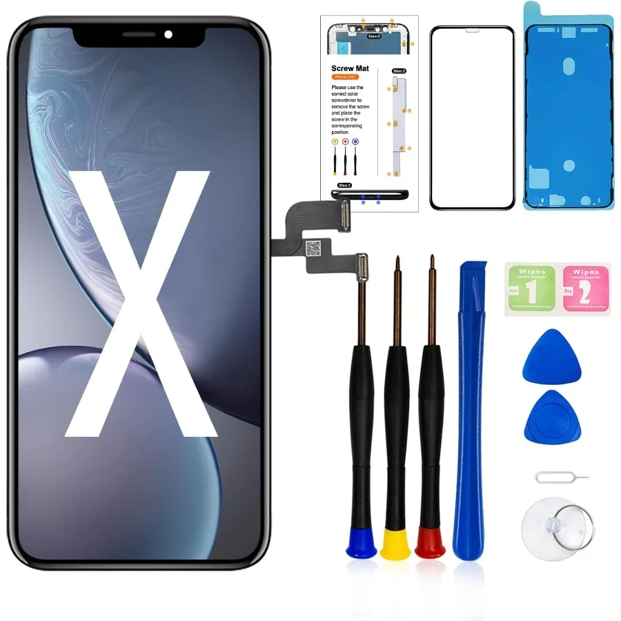 

for iPhone X10 Screen Replacement 5.8 inch LCD Display 3D Touch Screen Digitizer AssemblyCompatible with iPhone X 10 Screen Rep