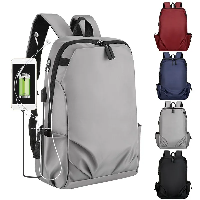 Mochila informal impermeable, Bolsa Escolar de viaje, bolsa de viaje de ocio, bolsa de ordenador antirrobo con enchufe USB