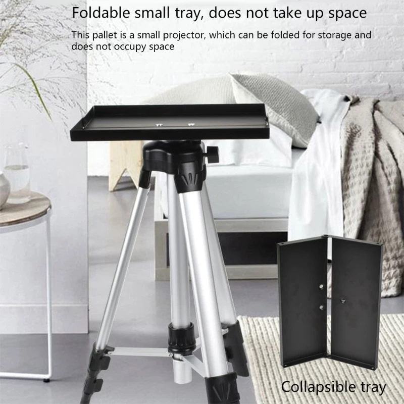 Tray Stand Adjustable Aluminum Projector Multifunctional Foldable Tripod