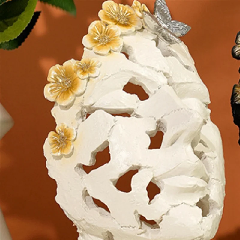 AB68 ヨーロッパのレトロな抽象人間の顔中空マスク装飾品ホームポーチリビングルームの装飾樹脂工芸品