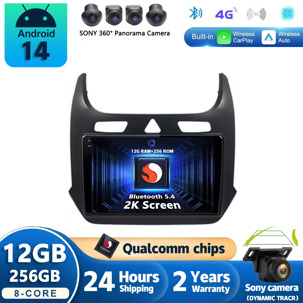 

Android 14 Carplay Auto Car Radio For Chevrolet COBALT 2011 - 2018 Navigation GPS Multimedia Player video Stereo wifi+4G 2Din BT