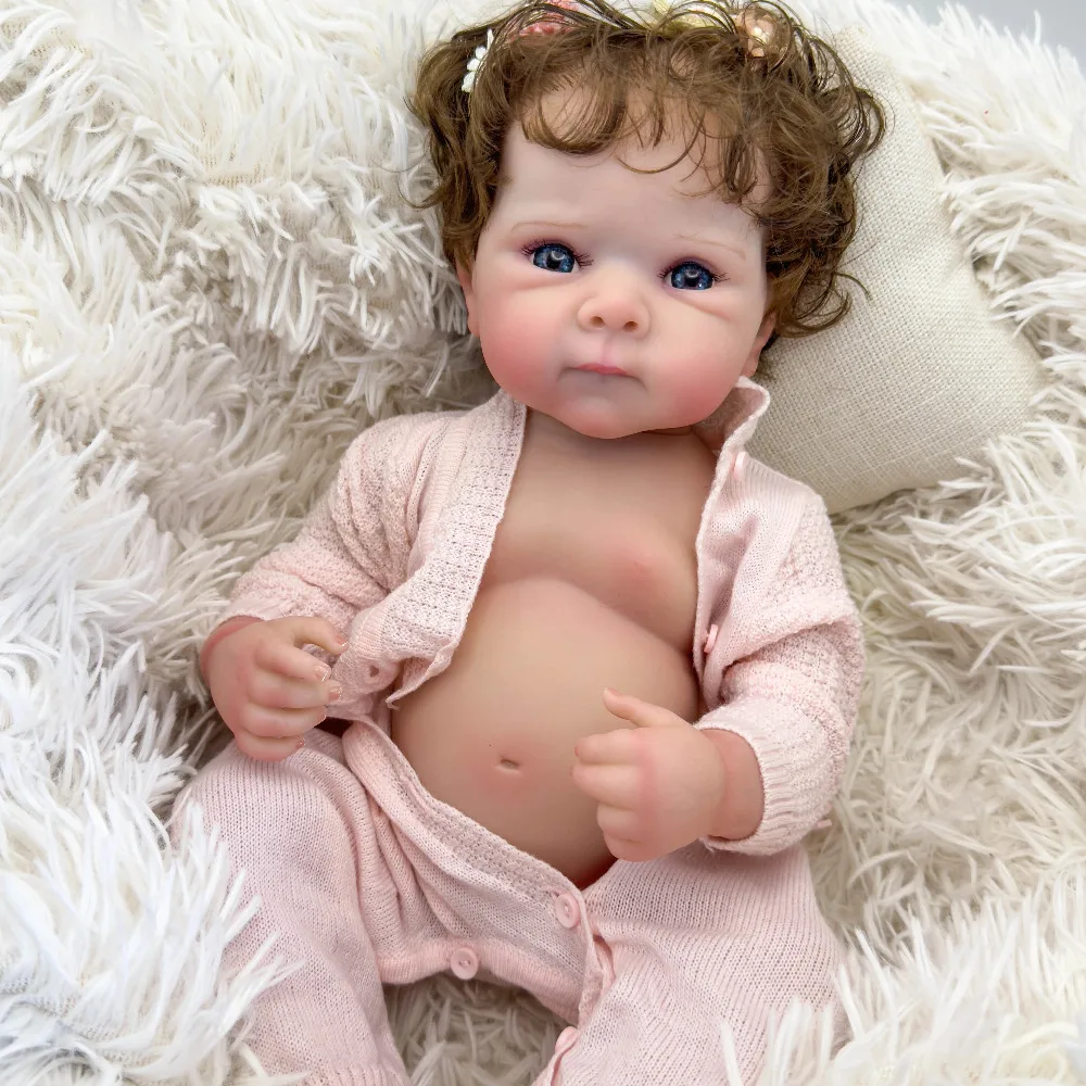 19Inch Reborn Bettie Full Body Soft Silicone Reborn Baby Dolls Girl Real Looking Baby Dolls Hand Detailed Painting Visible Veins