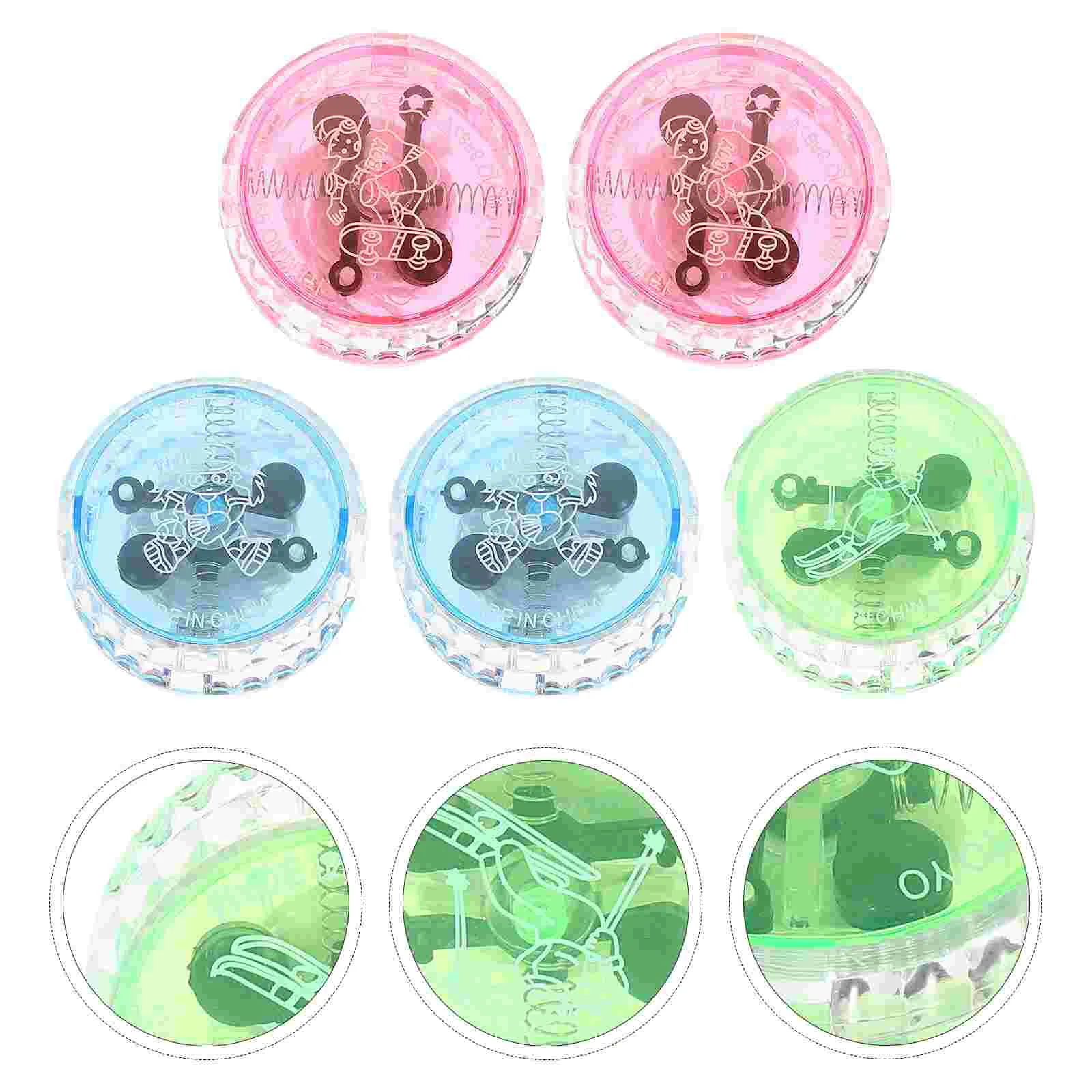 

5 Pcs Luminous Yo-yo Color Beginners Sturdy Responsive Ball Plastic Yoyo Gift Entertaining Toy