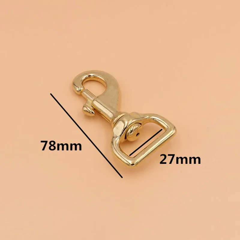 1x Brass Bolt Snap Hook Swivel Eye Trigger Lobster Hook Leather Craft Bag Strap Belt Clasp Heavy Duty Pet Dog Rope Leashes Clip