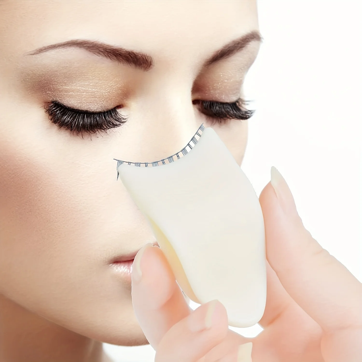 흔들림 방지 속눈썹 어플리케이터 도구 - 초보자를 위한 인체공학적 그립이 있는 전문가용 인조 속눈썹 핀셋, 손쉬운 연장 적용