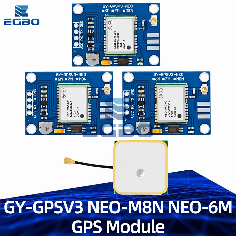 1~5PCS EGBO GY-GPSV3 NEO-M8N NEO-6M  GPS Module for APM MWC Flight Controller PX4 Pixhawk V2.4.5 APM2.56 APM 1.65 -3.6V