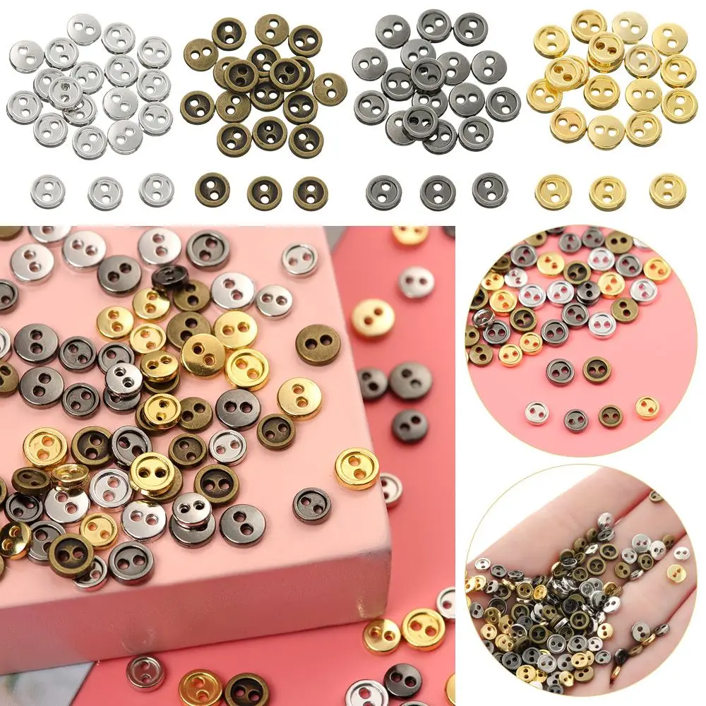 Handmade Accessories Dollhoues Miniature Mini Metal Buttons Dolls Strap Buckles Clothing Sewing Craft DIY Doll Clothes