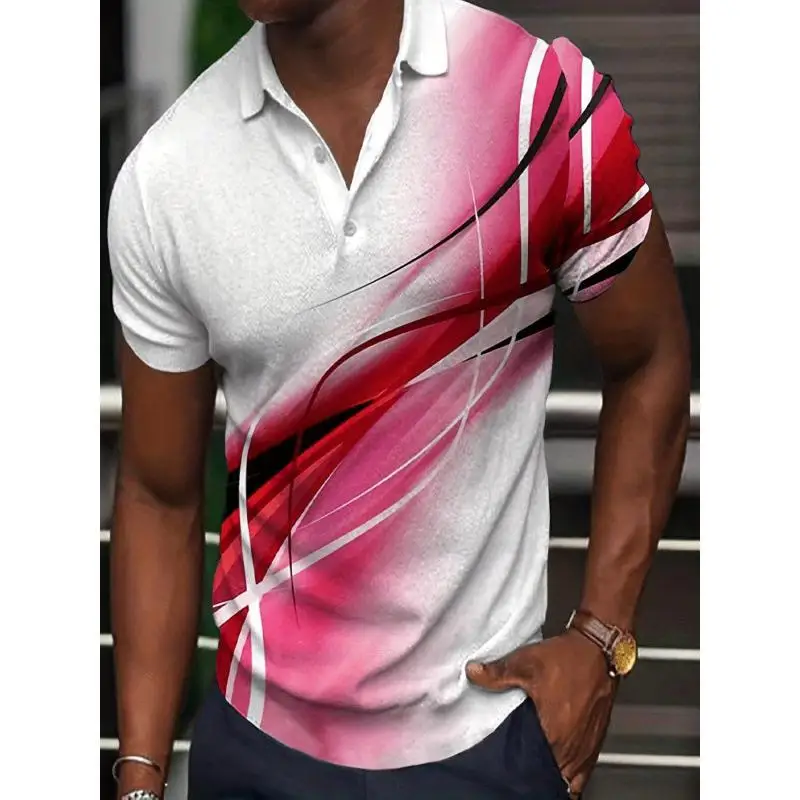 

Slim Fit Stripe Short Sleeve Shirt Men's CleanFit Cuban Collar PU Leather Shirt Summer Fashion Inner Wear Three Quarter Sleeve