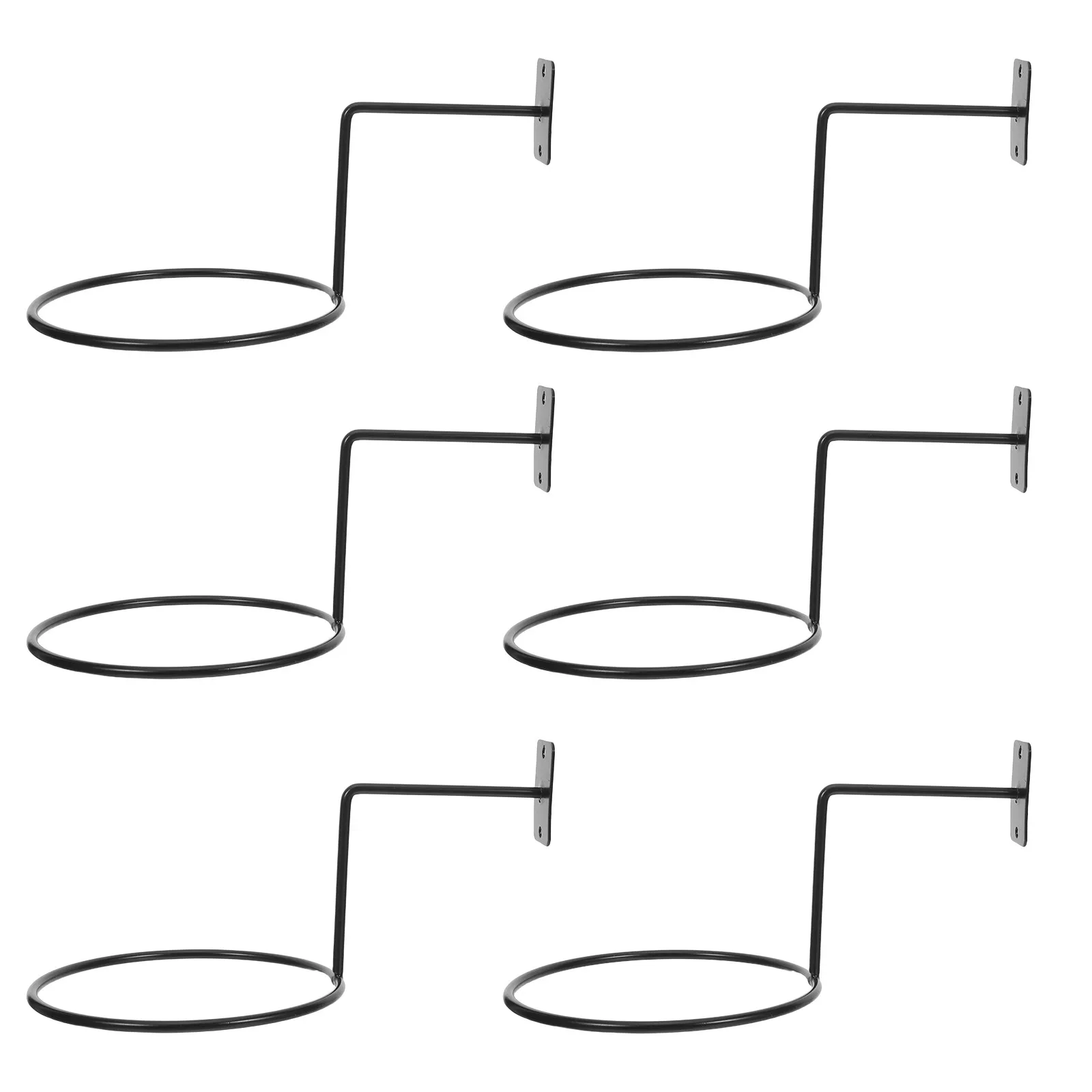 6Pcs Metal Hat Organizer Wall Mount Sleek Grid Wall Hat Holder Display Rack for Baseball Caps Helmets Scarves Coats Wigs 14Cm