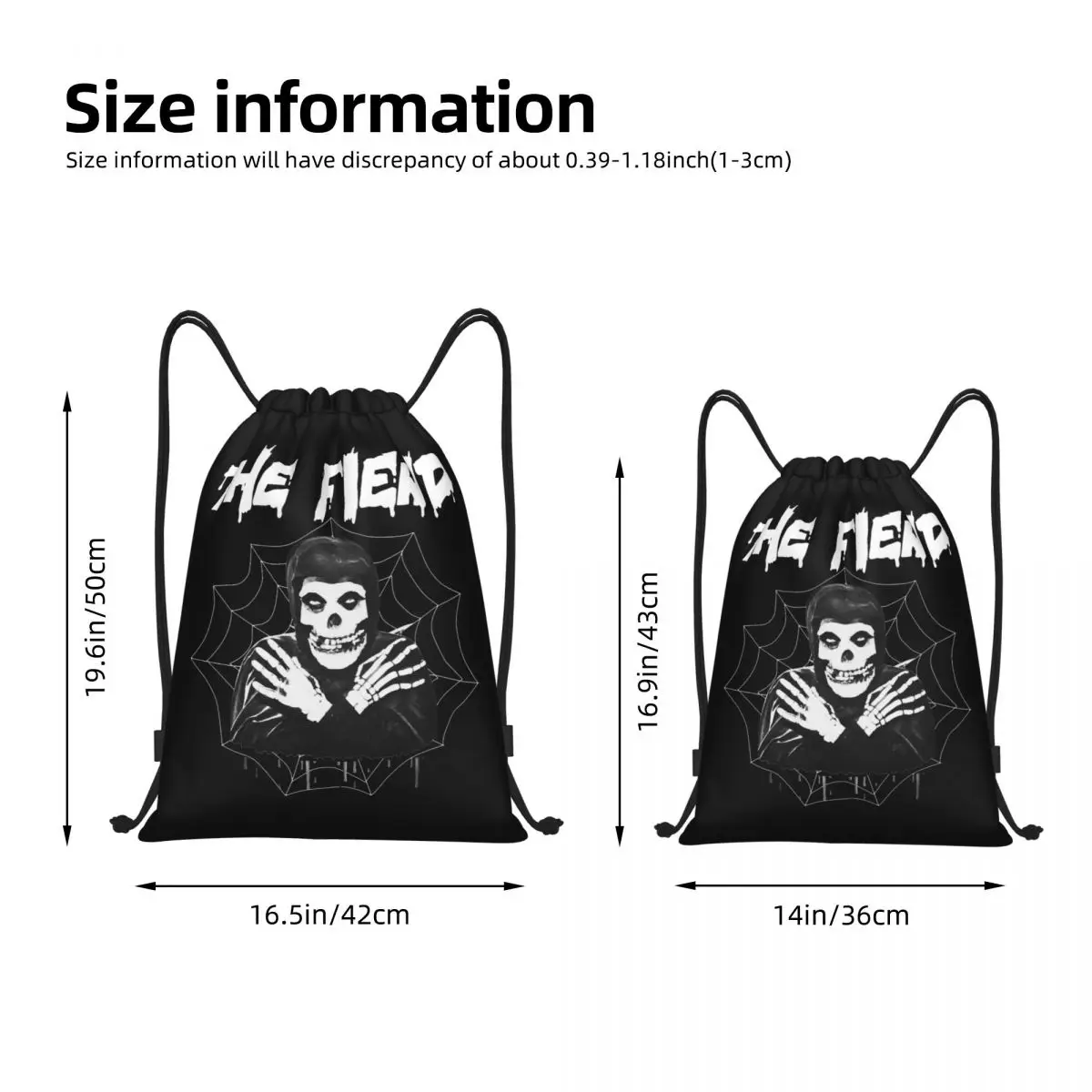 O Fiend Bray Wyatt Drawstring Mochila, Sports Gym Sackpack, resistente à água String sacos para exercício