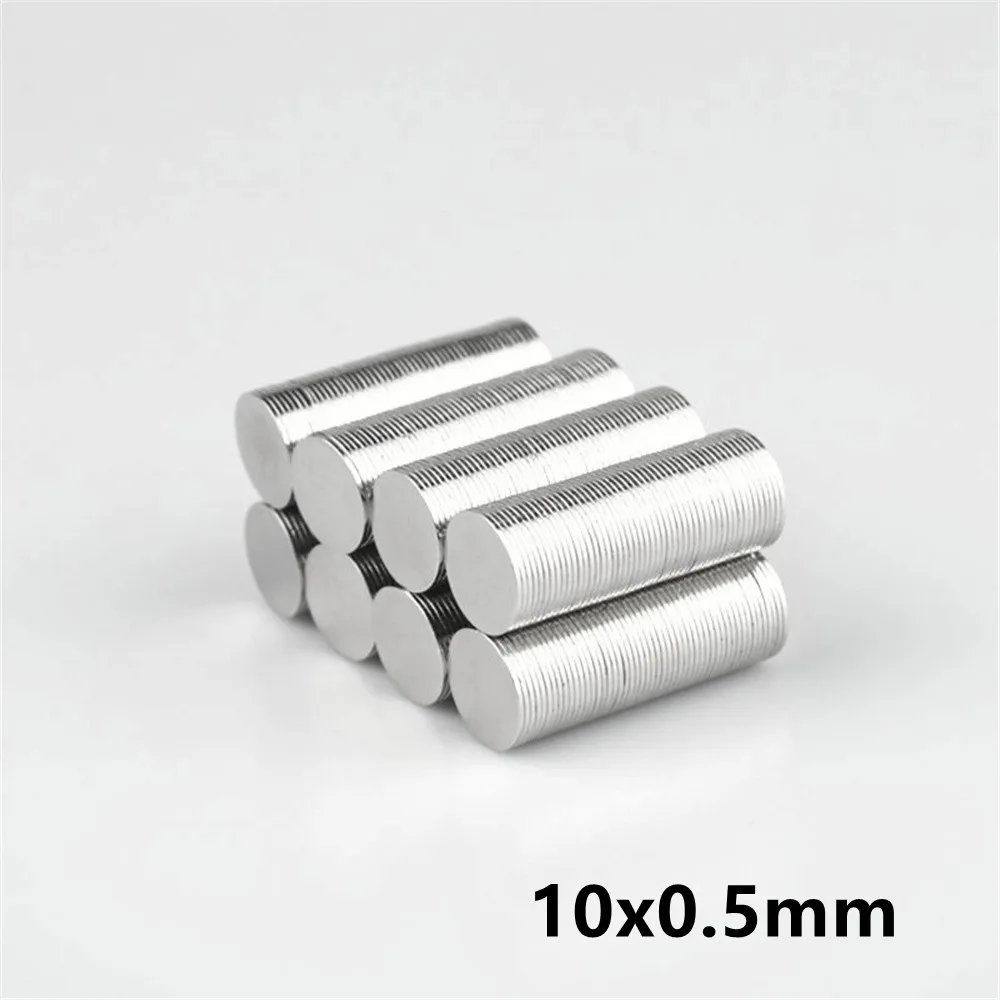 10/20/50/100/200/300/500PCS 10x0.5mm Thin Round Strong Magnet 10mm X 0.5mm Neodymium Permanent Magnet Disc 10x0.5 10*0.5 mm