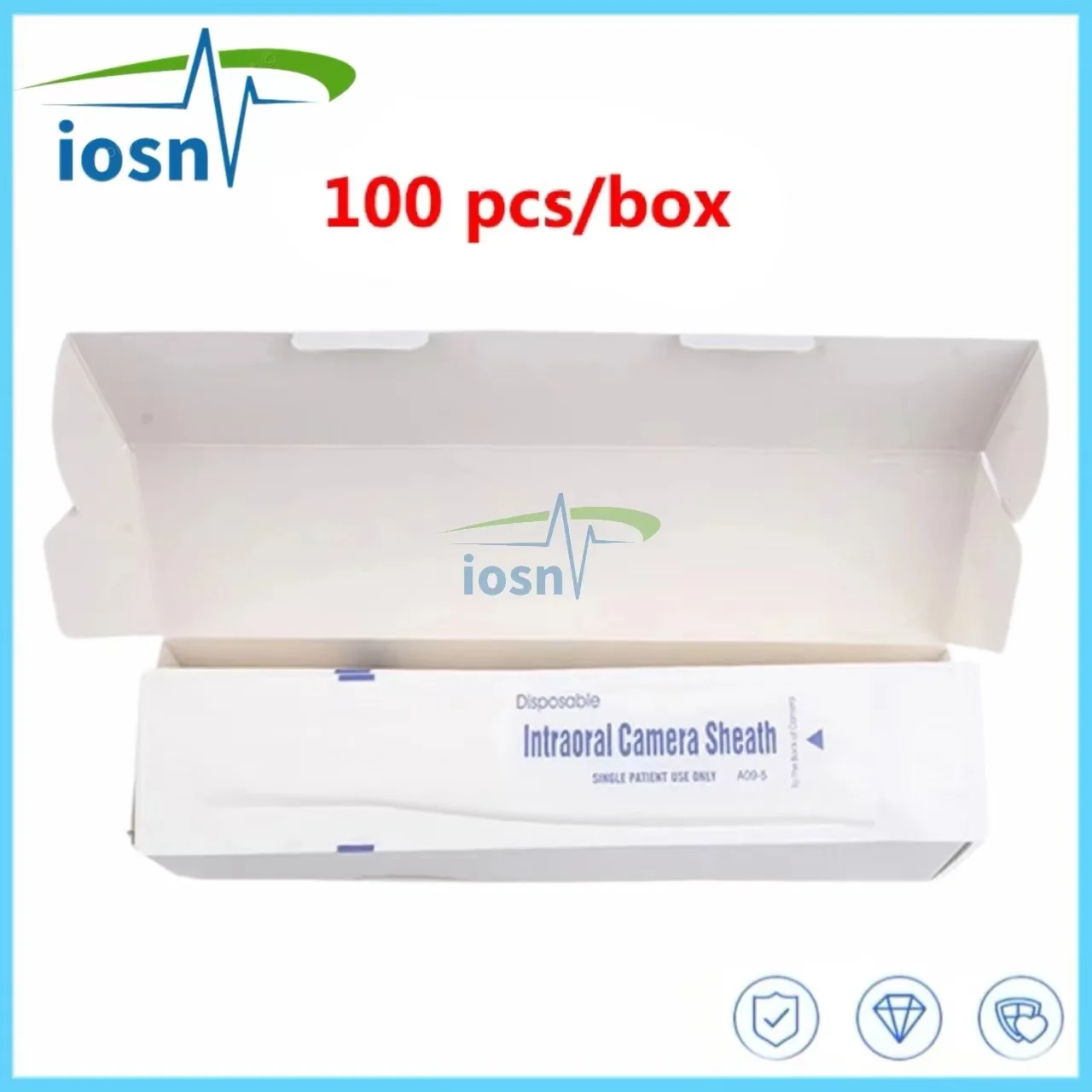 100pcs/box Dental Intraoral Camera Sheath Disposable Protective Cover Intraoral Camera Sleeves Oral Endoscope Sheath clinic