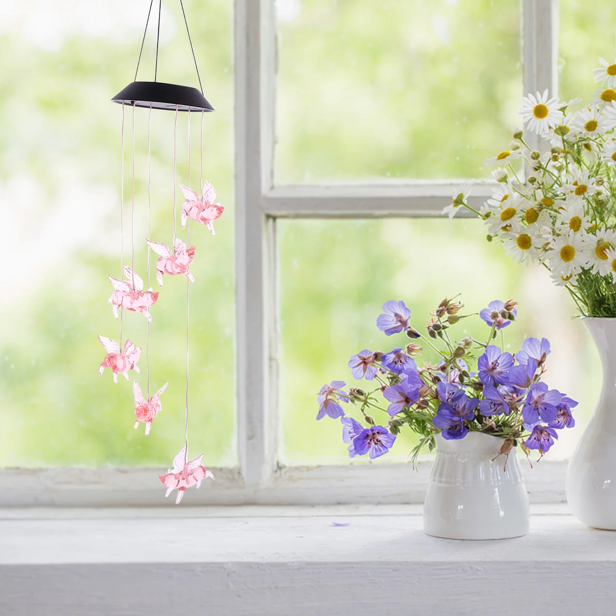 1pc 太陽光発電風鈴ライト LED ランプ庭庭パティオ寝室装飾家の装飾風鈴ライト