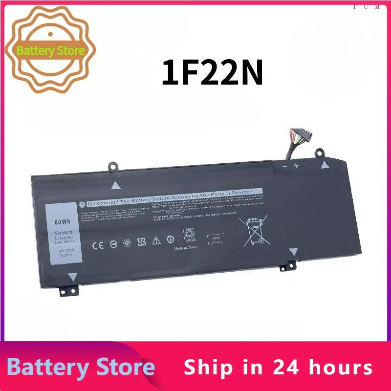 60Wh 1F22N Laptop Battery For Dell Inspiron G5 5590 G7 7590 7790 Alienware M15 M17 R1 P79F P37E