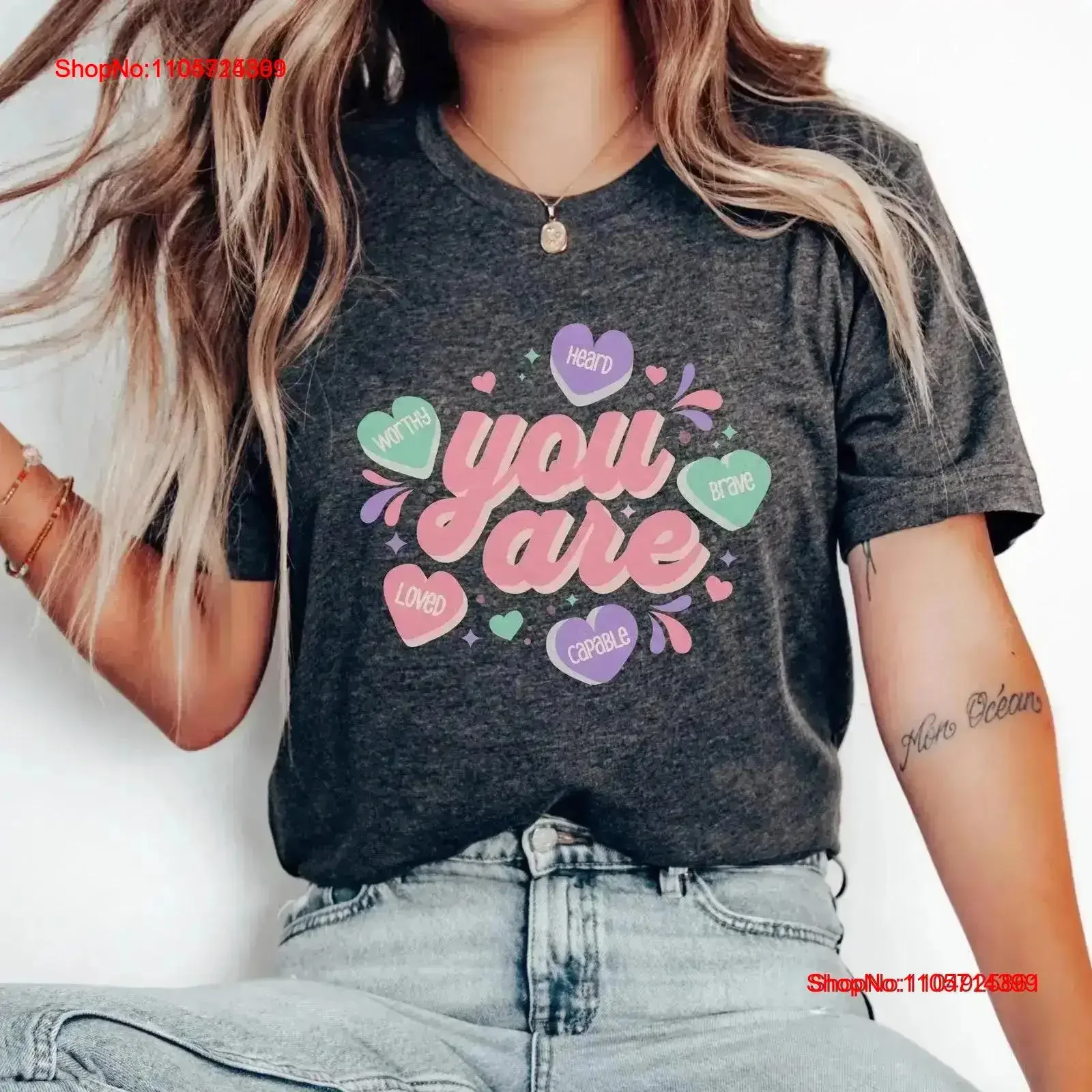 T-shirt « You Are Affirmation » – Message positif, amour-propre, sensibilisation à la santé mentale, citation inspirante, affirmations encourageantes, style vintage