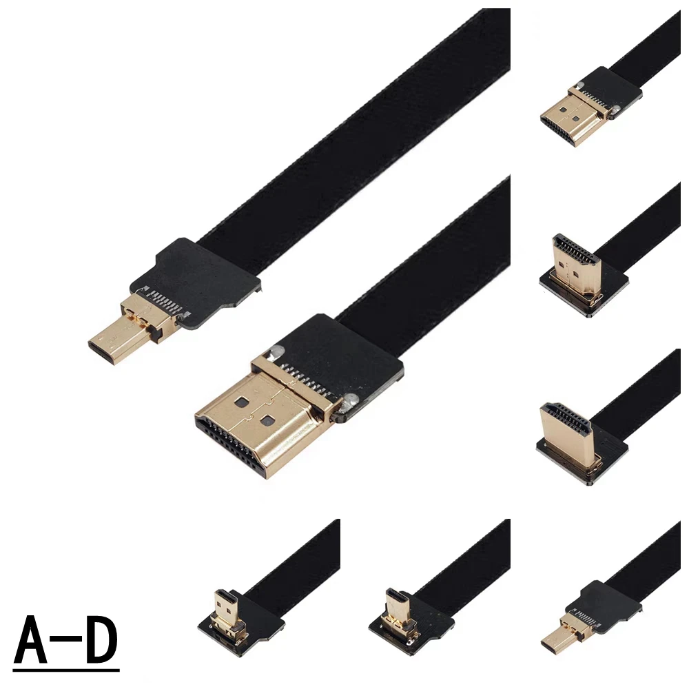 FPV Micro HDTV Compatible  HDMI 90 degree Adapter FPC Band Flat HD Cable Pitch 20pin for Multicopter Air Photography