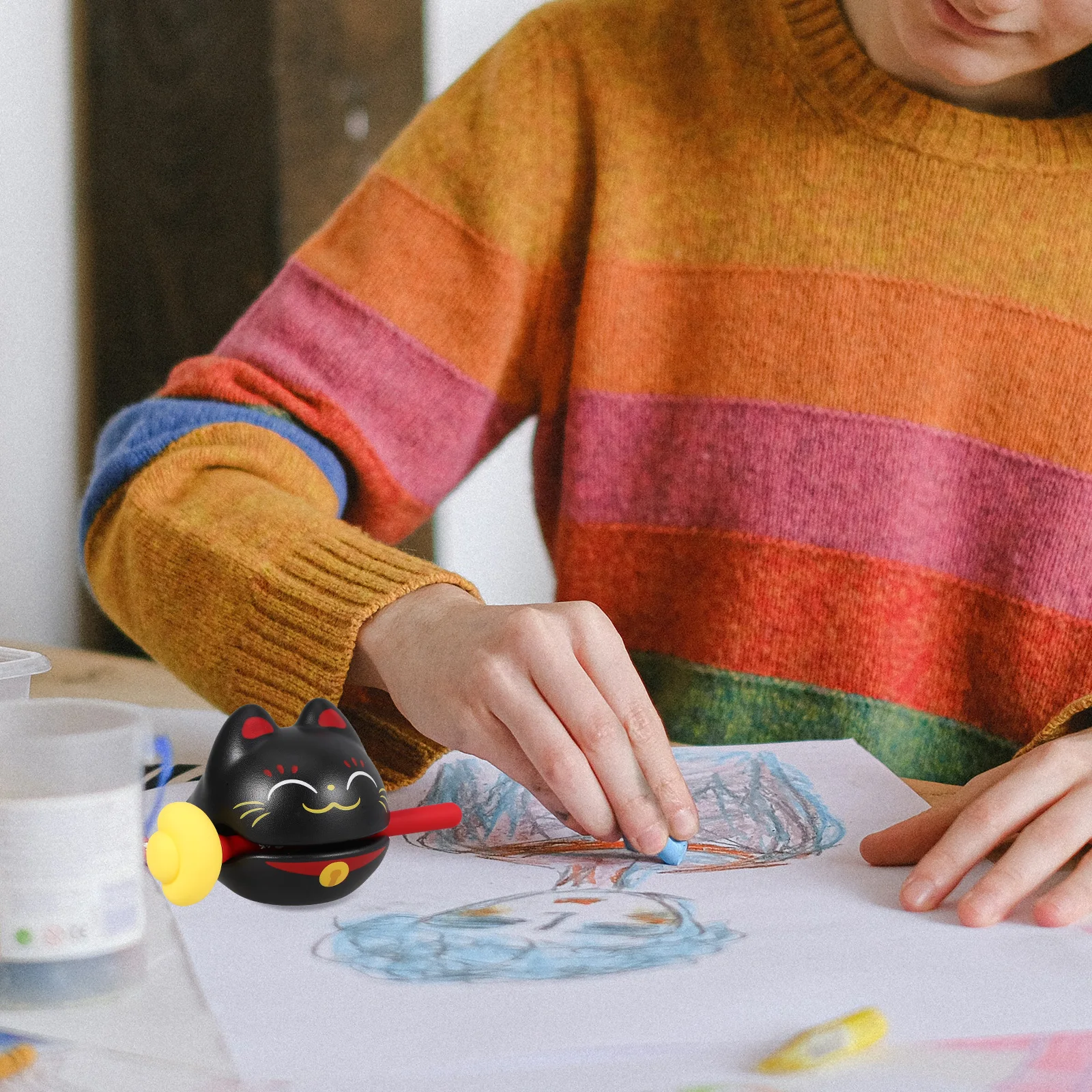 1 ensemble petit Instrument de musique à Percussion dessin animé mignon rythme frapper jouet bureau Relaxation éducation Percussion musicale