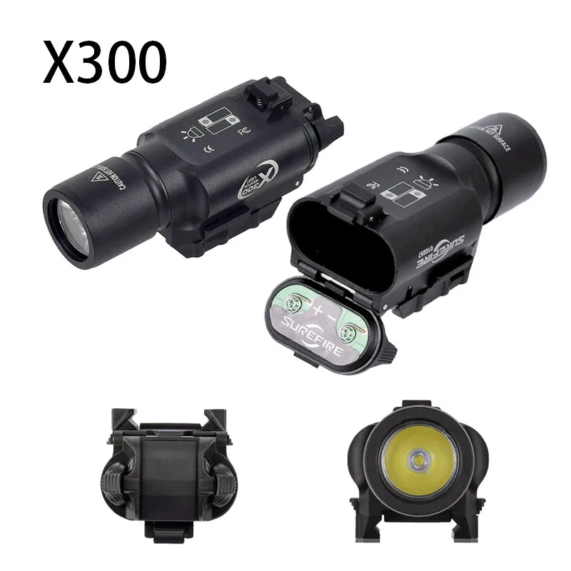 US WarehouseTactical Weapon Light X300 Ultra Pistol Gun Surefire X300U M300 M600 Handgun Scout Flashlight for Glock CZ-75 SP01