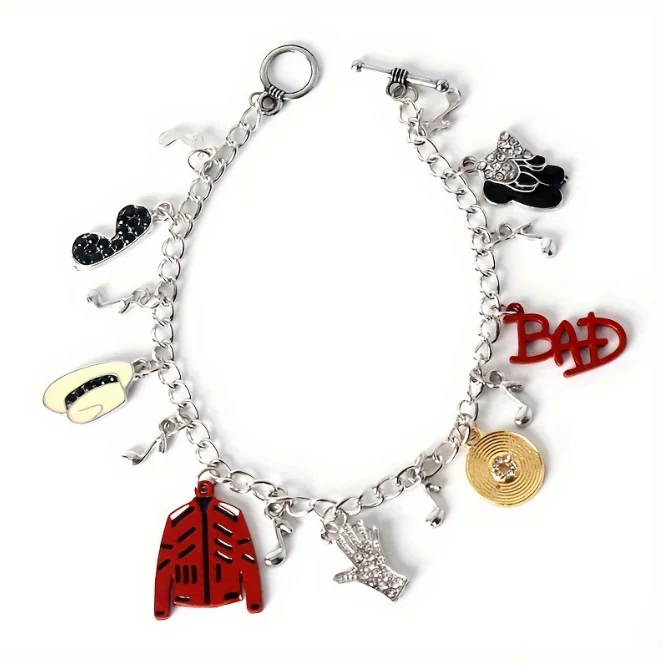 Michael Jackson Armbänder für Damen und Herren Gedenkserie Anhänger Kette Armreif Musik-Fans Schmuck Geschenke