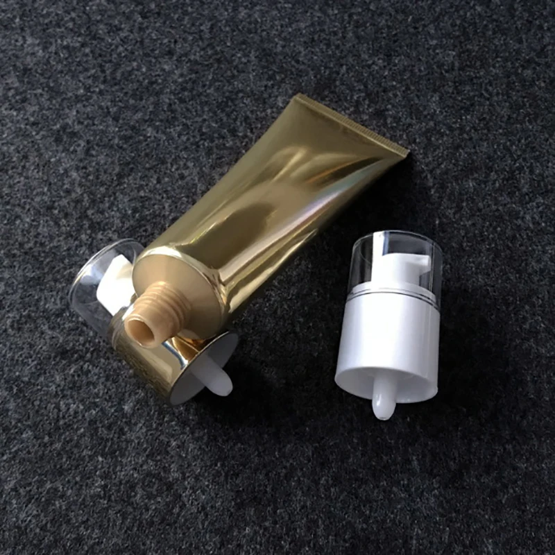1pc Goud Zilver Lege Hervulbare Plastic Zachte Buizen Knijpbare Fles Cosmetische Container Voor Gezichtsreiniger Lotion Handcrème