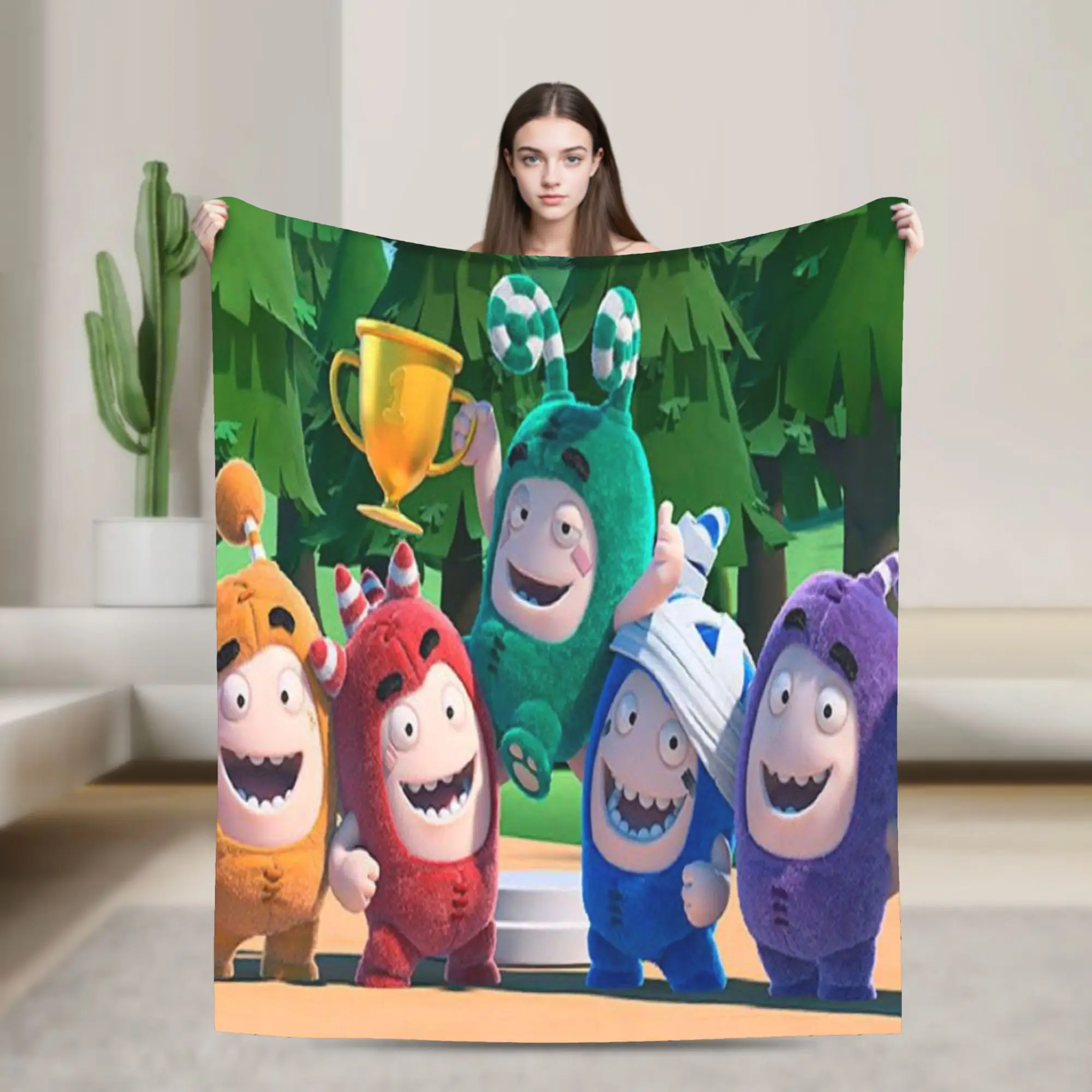 Плед Oddbodes: легкий, тонкий, велюровый, уютный, в подарок, покрывало на кровать
