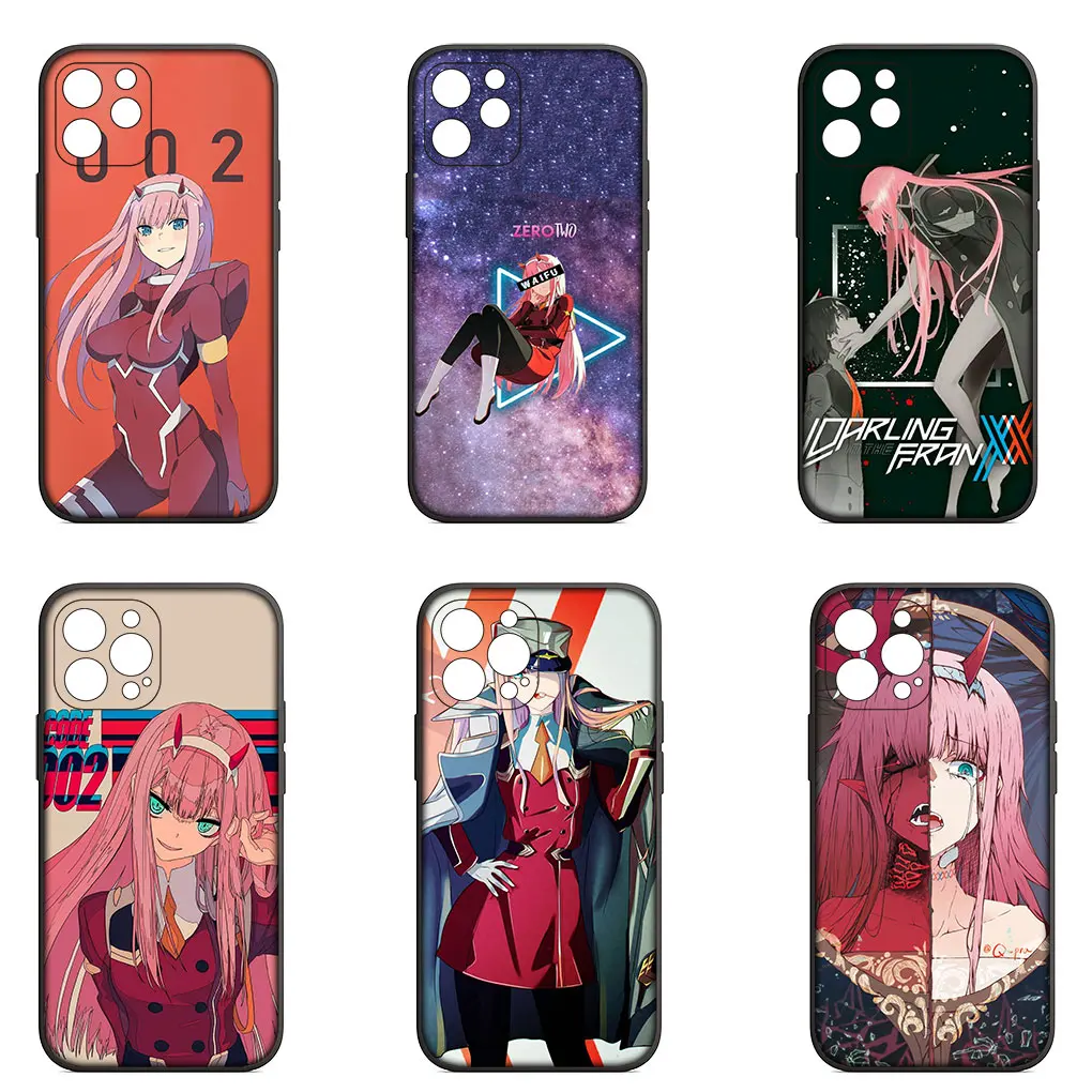 Darling in the FranXX Zero Two 002 Soft Cover Phone Casing for Apple iPhone 16 15 14 13 12 11 Pro Max 6 6s Plus + SE 16+ Case