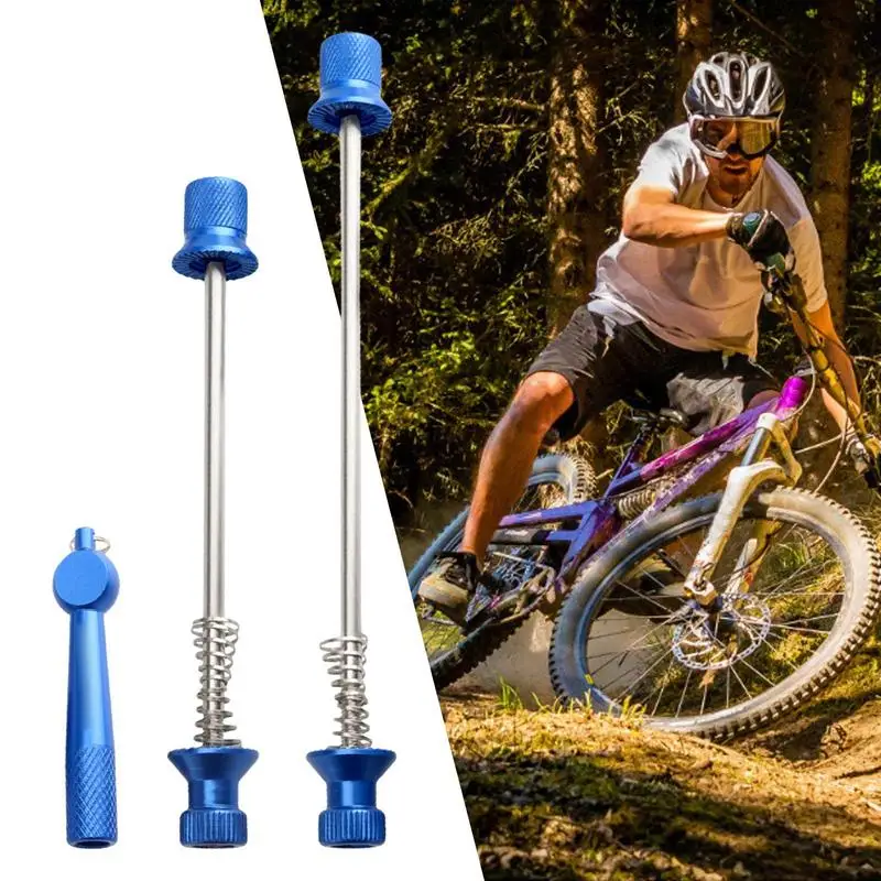 Wheel Hub Skewer Folding Anti-theft Front And Rear Bearing Skewer Aluminum Alloy Quick Release Screw Rod For Road Cycling