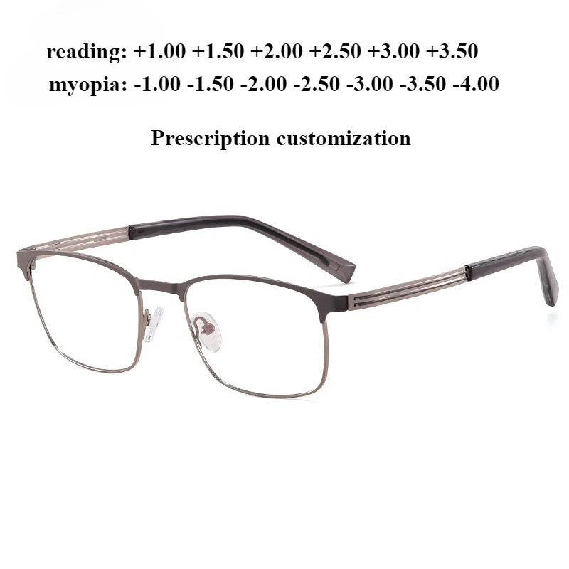 

New titanium alloy glasses frame anti-blue light reading glasses custom myopia prescription