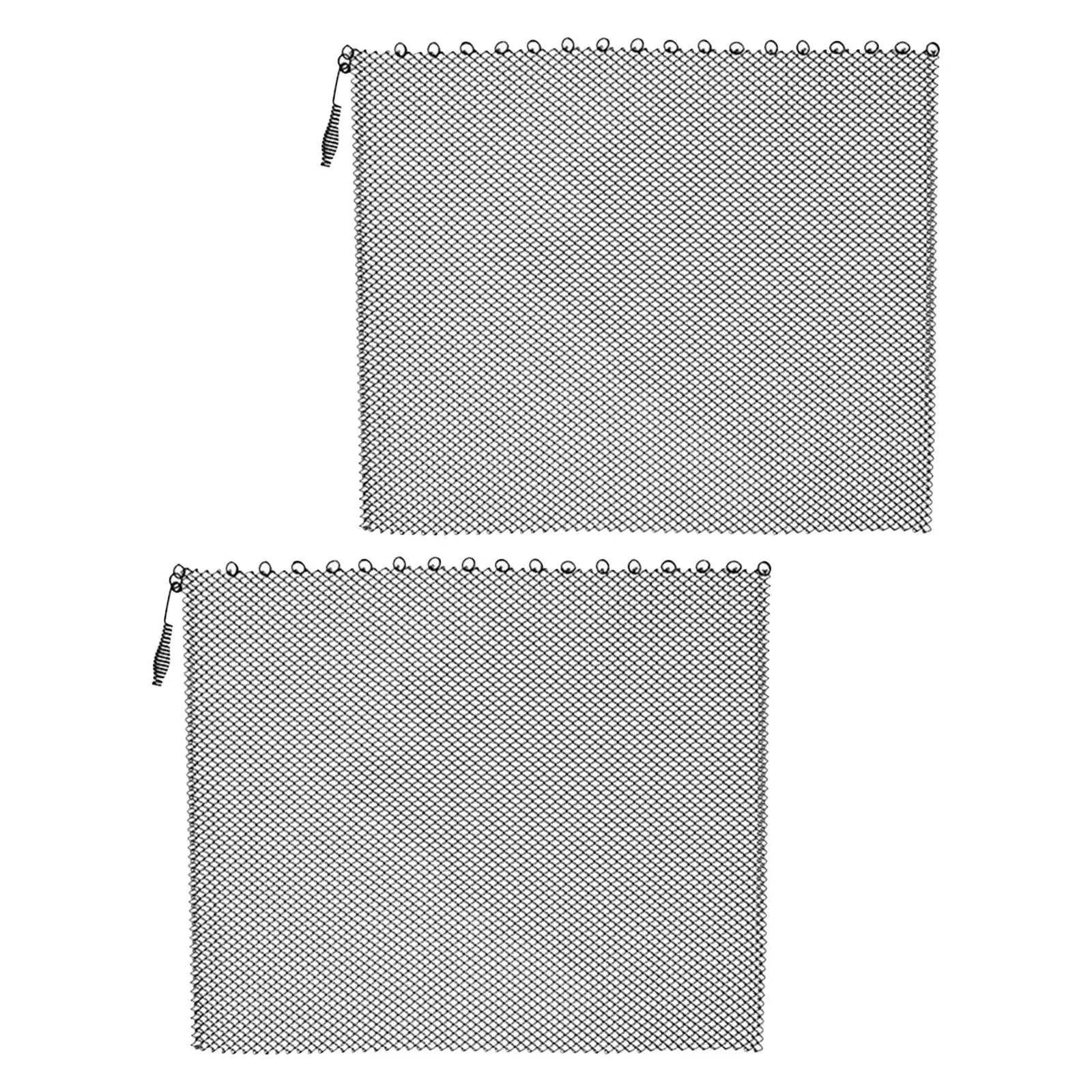 

2Pcs Fireplace Mesh Curtain 21x24 Inch Decorative Metal Hanging Panels Heat Barrier Fire Safety Guard Hearth Protection Wood