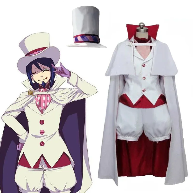 

Ao No Exorcist Blue Exorcist Mephisto Pheles Cosplay Uniform Suit Full Set Men's Halloween Costumes Custom-made Free Shipping