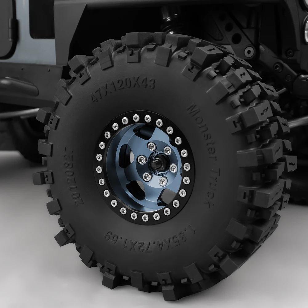 AXSPEED 4PCS Alloy 1.9 Inch Beadlock Wheel Rims Hubs for Axial SCX10 1/10 RC Crawler Car Truck Model Upgrade Parts