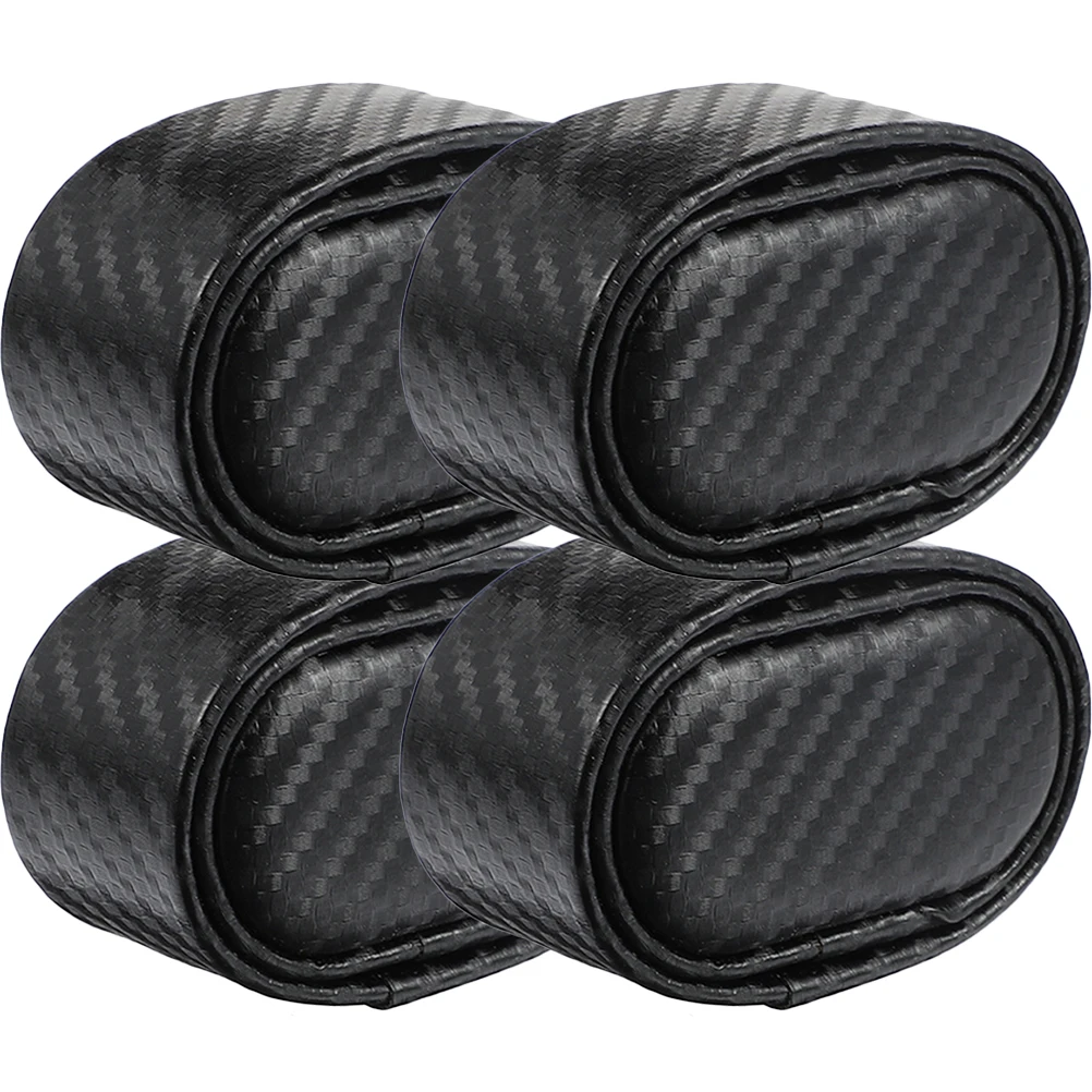 

4pcs Watch Pillow Small Jewelry Holder Black Carbon Fiber Cushion Miniature Display Convenient Decorative Bracelet Case Smooth