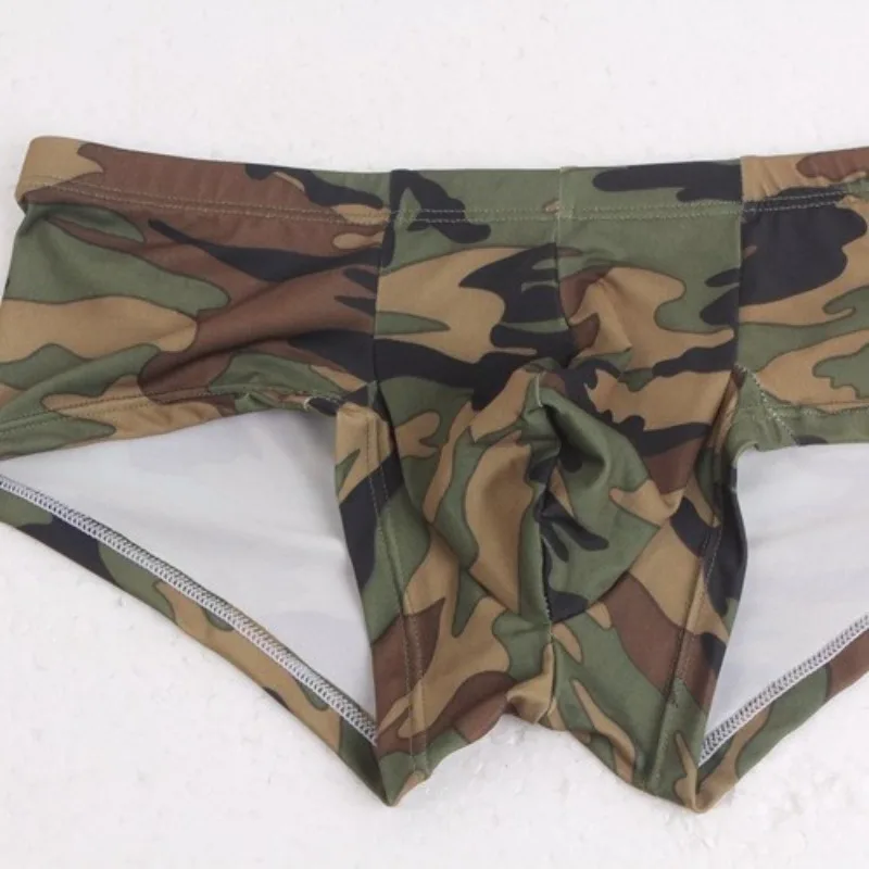 شورت كلاسيكي مموه للرجال، سراويل داخلية، موضة، جيوب محدبة، ملاكمين صغيرين، بوكسر جديد A301