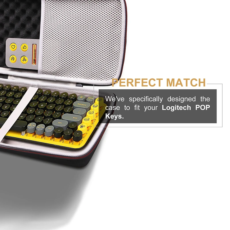 LTGEM funda rígida EVA para Logitech POP, Teclado mecánico inalámbrico, bolsa de almacenamiento para viaje Daydream Mint