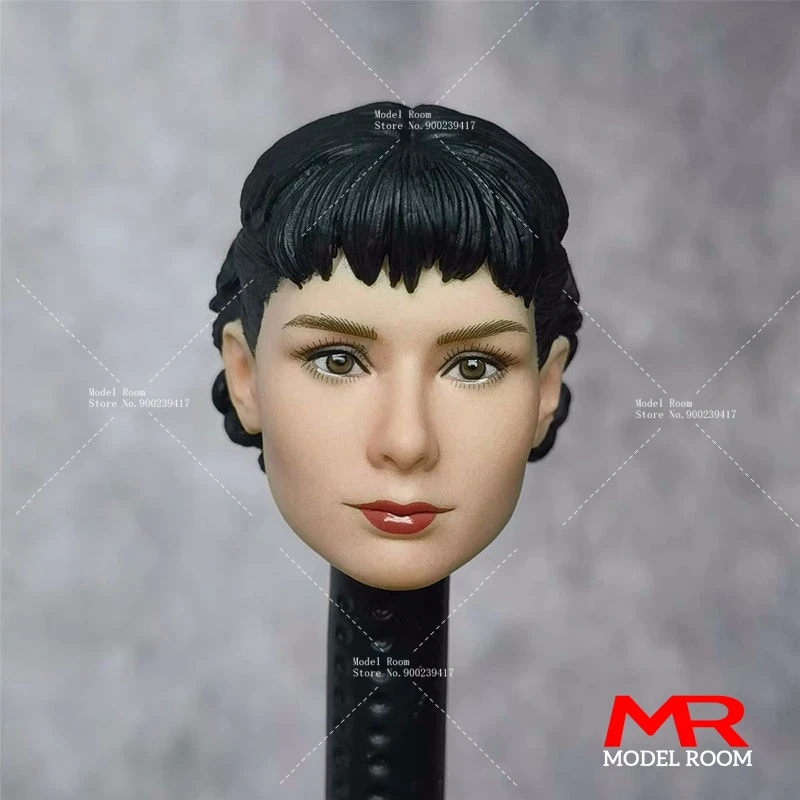 1/6 Scale Audrey Head Sculpt European Actress Head Carving Model Fit 12'' Female Soldier Action Figure Body Doll