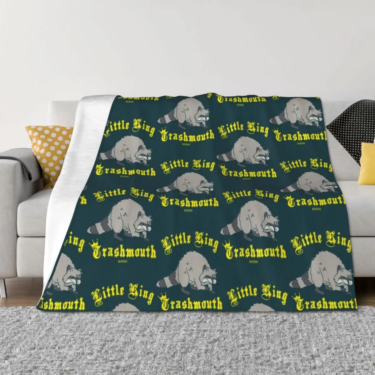 B0b_s.Burgers Little King Trashmouth manta Premium fundas de cama edredón a cuadros mantas decorativas para sofá