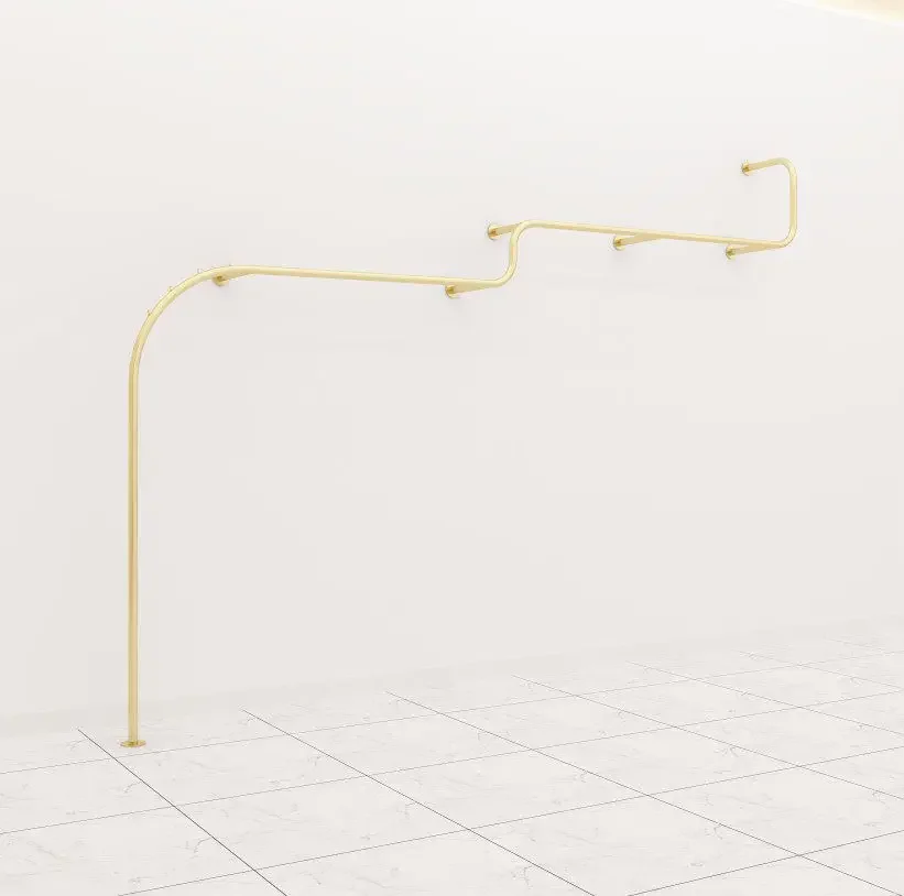 

Iron Artwork With Painted FinishClothing Store Display Rack Wall-mounted Display Rack Women's Clothing Store Hanging Clothes Rac