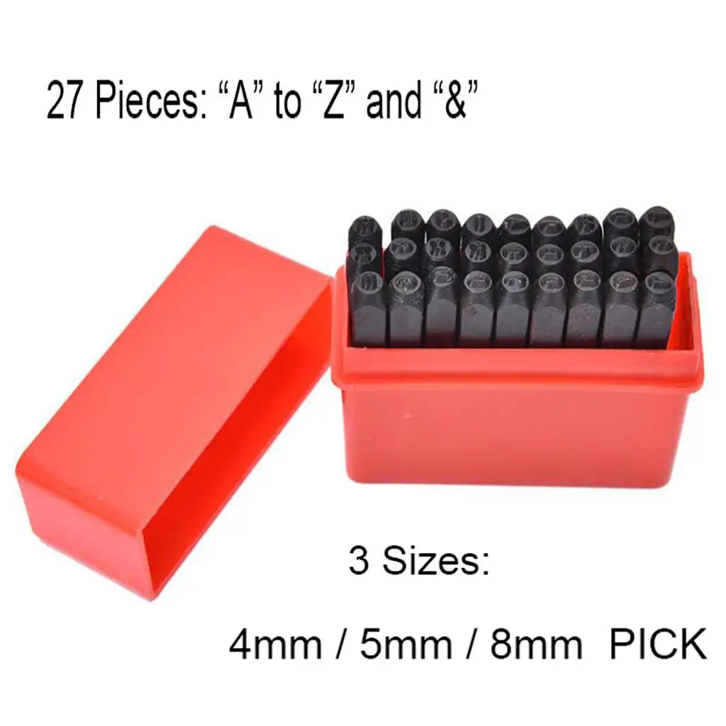 Zestaw stempli 4/5/8 z Z i narzędzie rzemieślnicze do wybijania metalu i plastiku