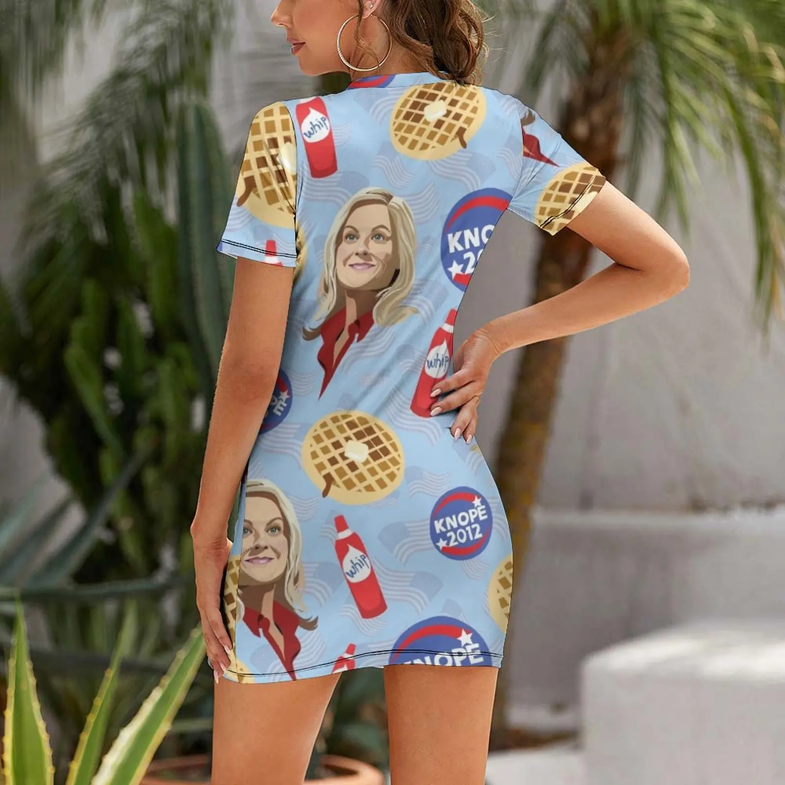 What's Important: Friends, Waffles, and Work Short Sleeved Dress Women's summer long dress Bride dresses