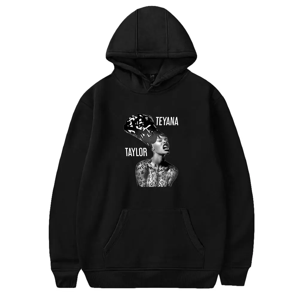 Teyana Taylor Rapper Merch Diário Inverno Hoodies Casual Estilo Engraçado Streetwear Impresso Pullovers Camisola