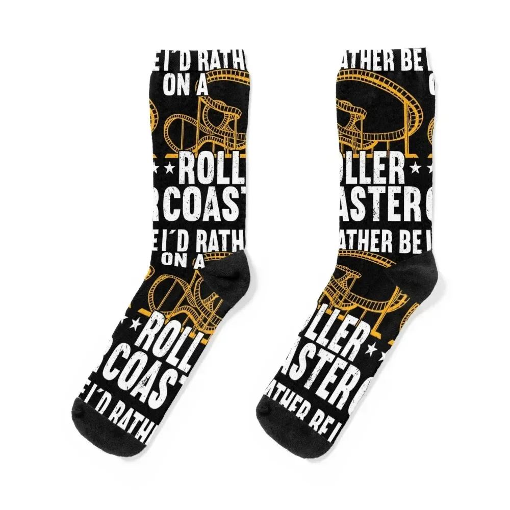 Roller Coaster Rather Be Rollercoaster Socks kawaii luxury heated Male Socks Women's