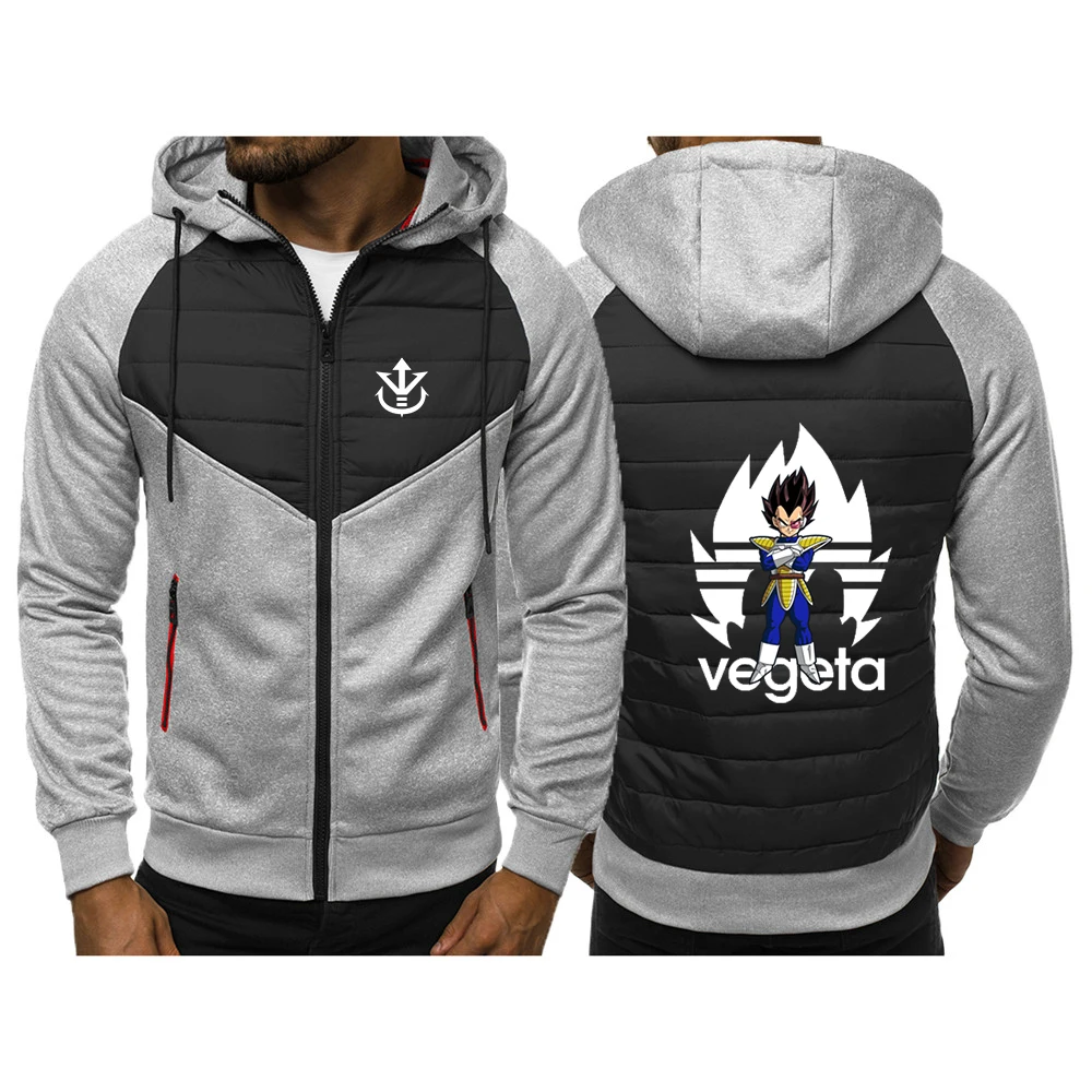 Patchwork Design Sense Coat 2026 Men's Saiyan Vegeta Leisure Hoodies Spring And Autumn Dragon Ball Logo Print Premium Jacket view 3