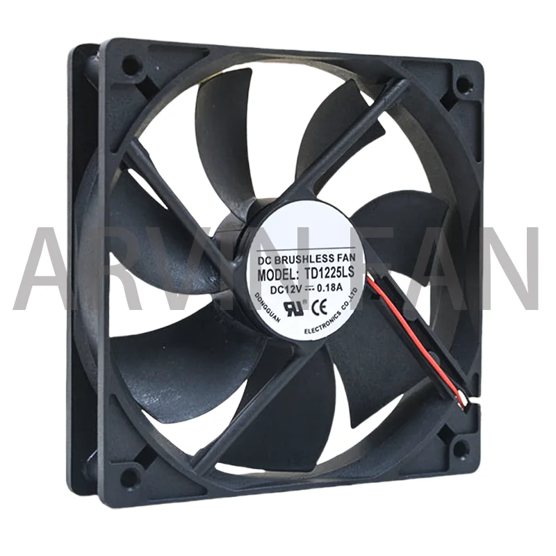 Ventilador de potencia de computadora súper silencioso, chasis TD1225LS 12025 DC12V 0.18A 12CM