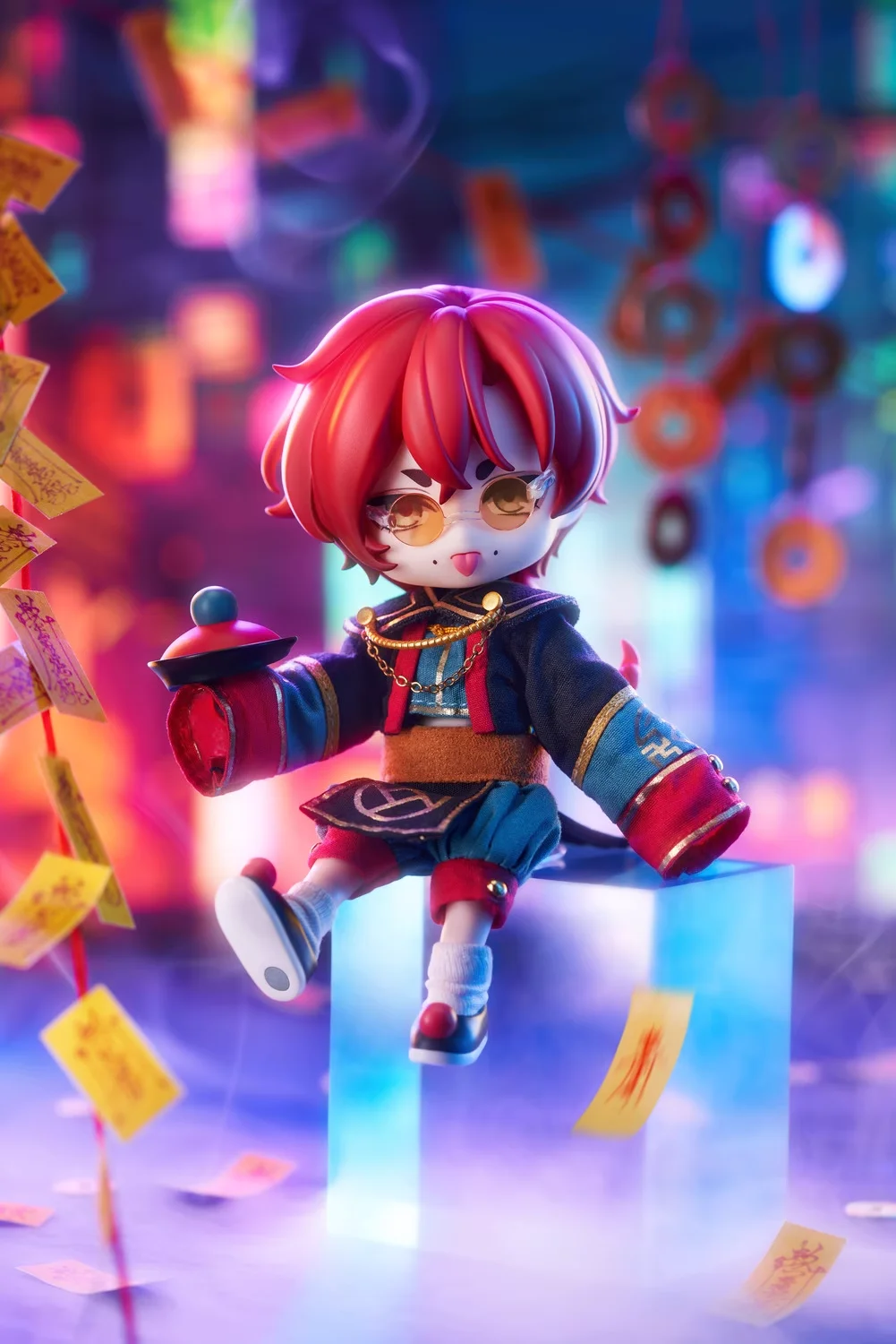 

Genuine Doll Ginger Garlic Chinese-Style Jiangshi Twins: Ginger Garsic Action Character Model Toy Collection Doll Gift