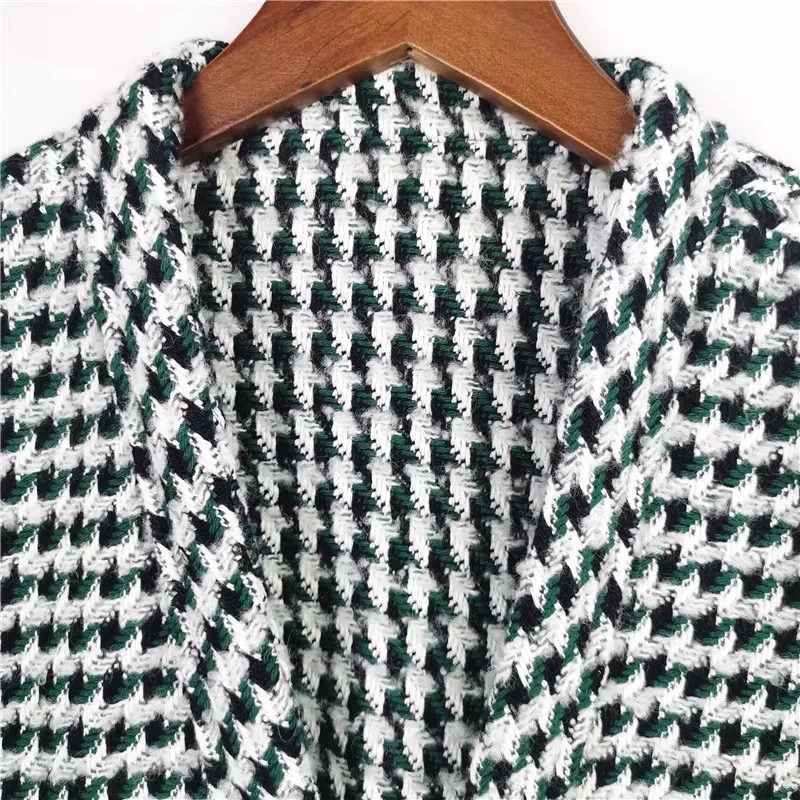 

Женская зеленая повседневная куртка с длинными рукавами, свободные и удобные офисные женские элегантные топы