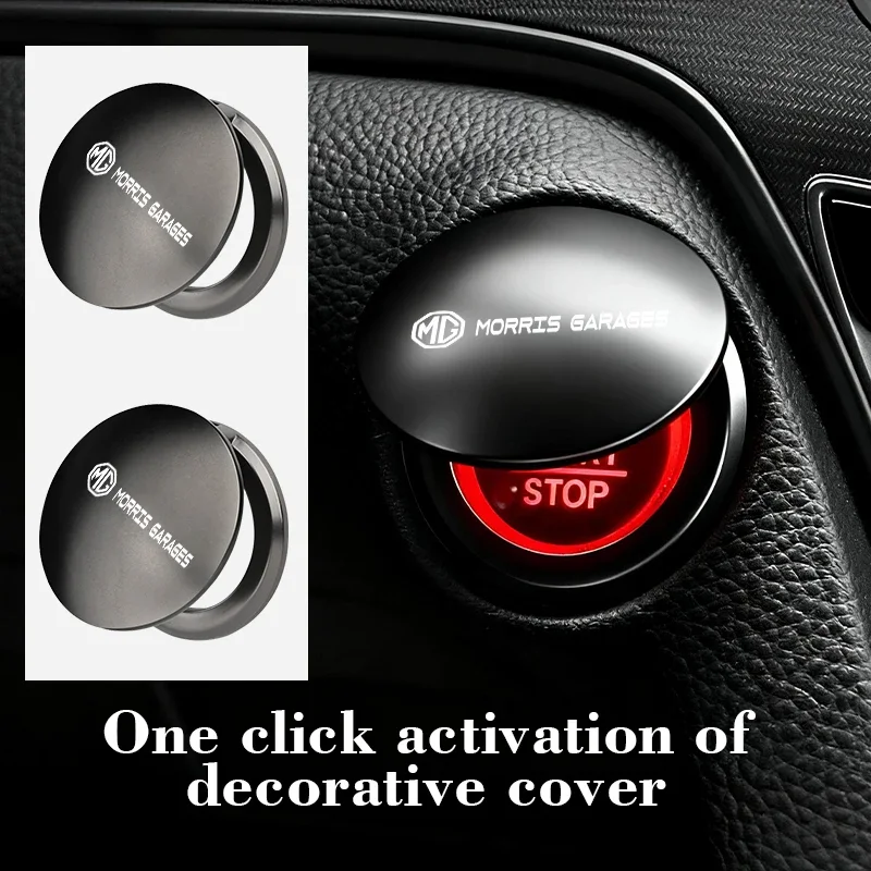 

1Pc Car Accessories All Metal Engine Start Stop Button Cover For MG ZS HS GT MG3 MG5 MG6 MG7 Hector TF ZR