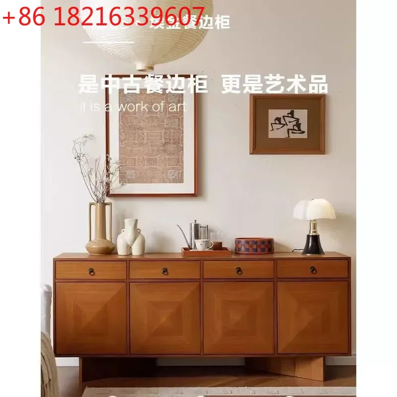 YAOSolid Wood Dining Side Cabinet Modern Simple Aisle Partition Decorative Storage Unit Large Capacity Wall Mounted Locker for