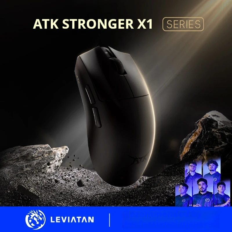 New Atk X1 Bluetooth Mouse Low Latency Lightweight Quick Response Durable E-Sports Game Excellent Feel Mouse Birthday Gift